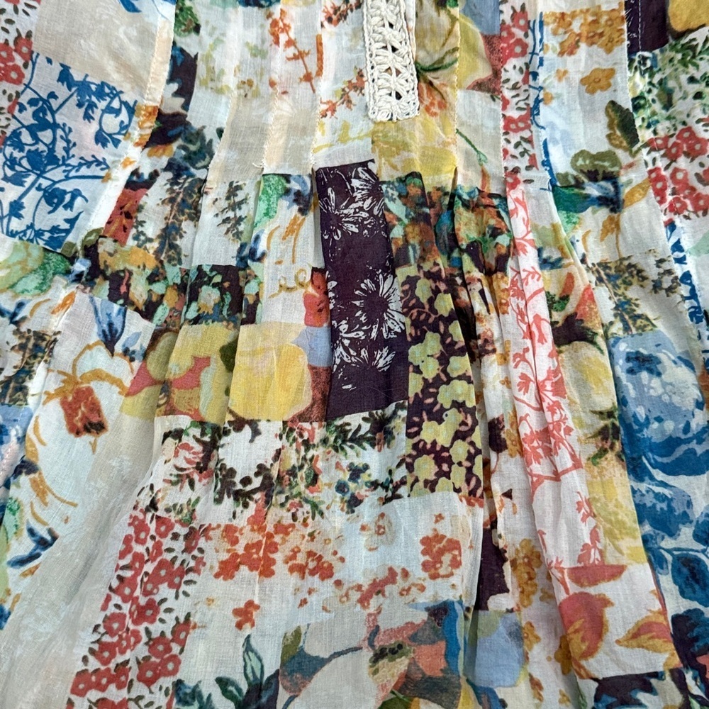 Like New Maeve Anthropologie Flora Patchwork Blouse - Picture 2 of 6